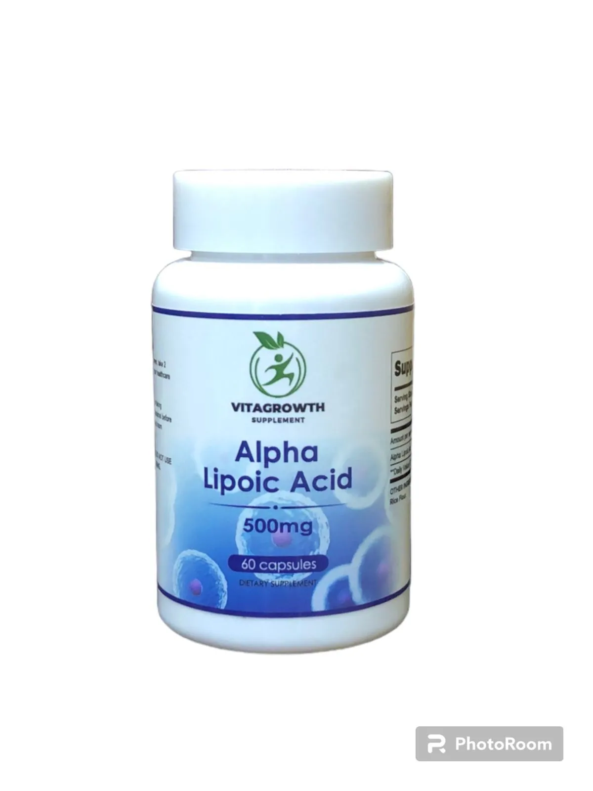 Vitagrowth Alpha Lipoic Acid 500mg bottle