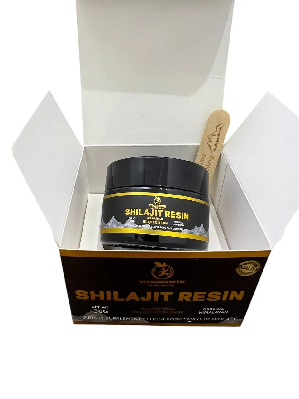 VITAGROWTH SHILAJIIT RESIN 30g jar close‑up