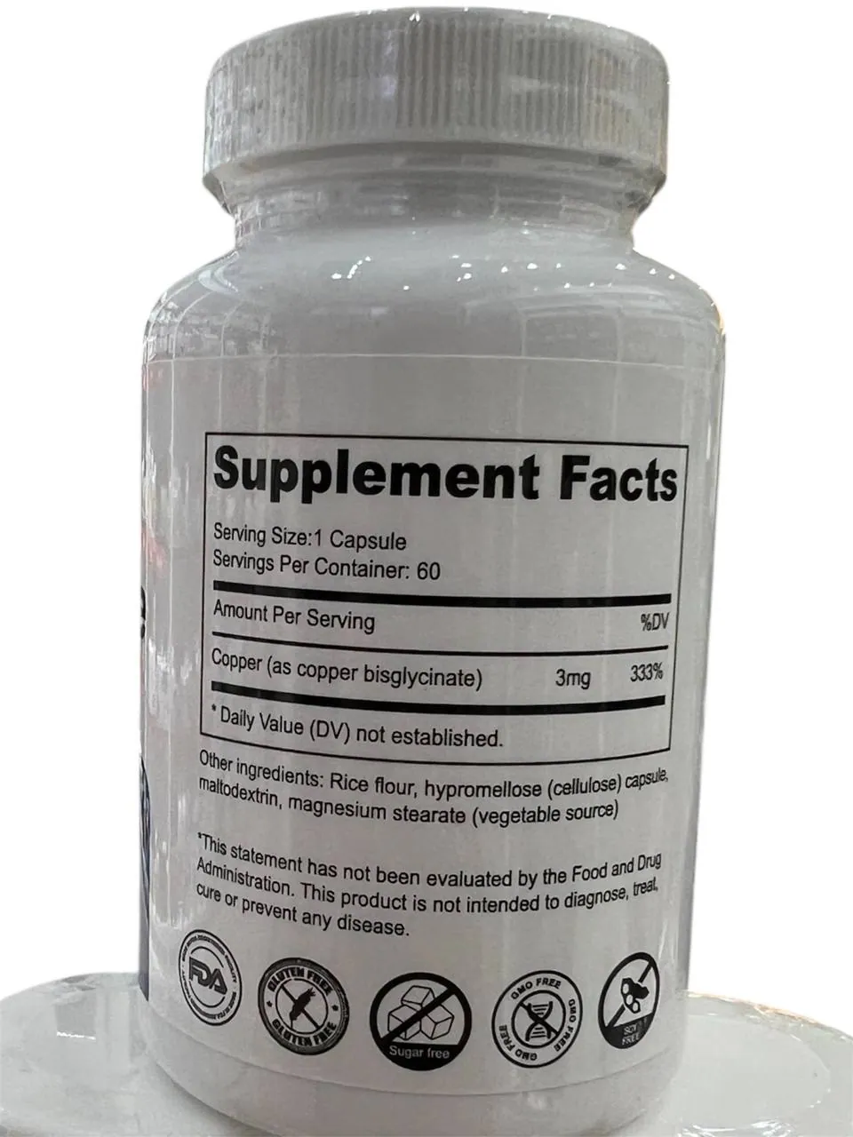 Safford Copper Glycinate 3 mg tablets