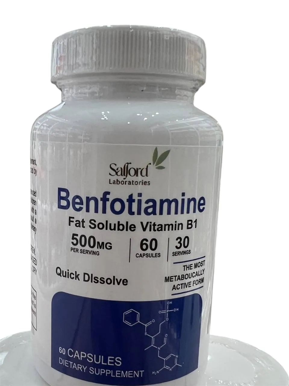 Safford Vitamin B1 (benfotiamin) 500 mg capsules