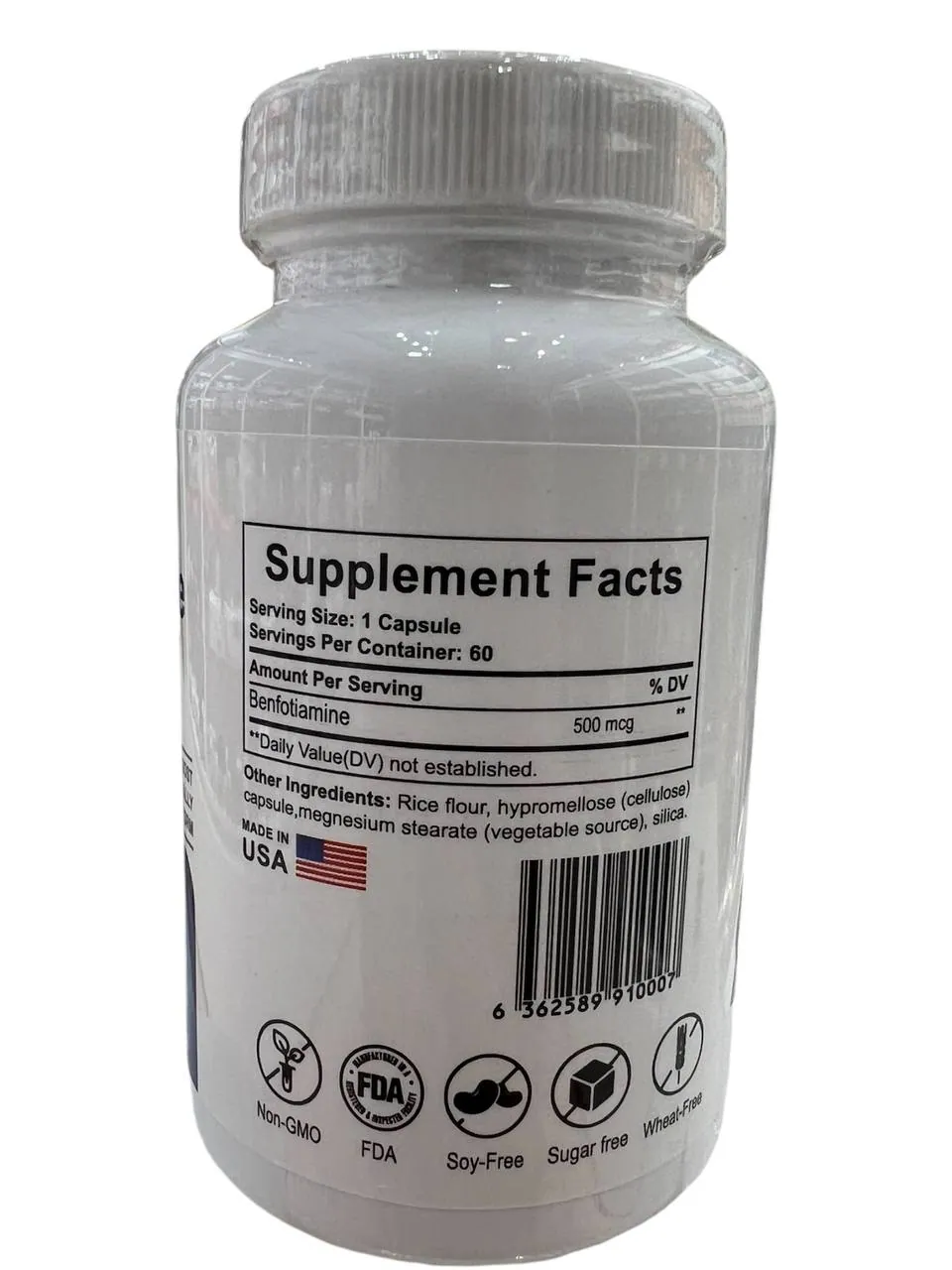 Safford Vitamin B1 (benfotiamin) 500 mg capsules