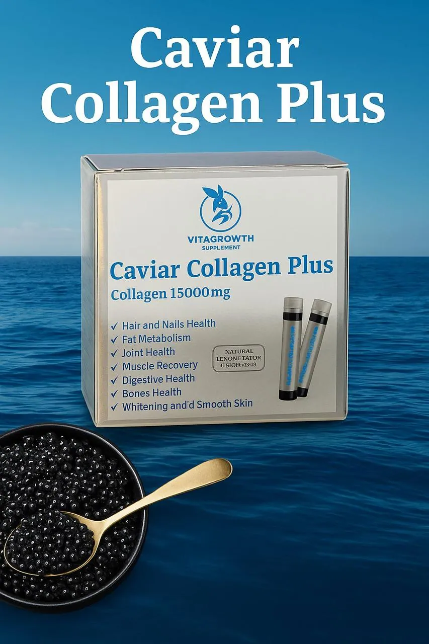VITAGROWTH CAVIAR COLLAGEN PLUS SHOTS 15 BOX bottle