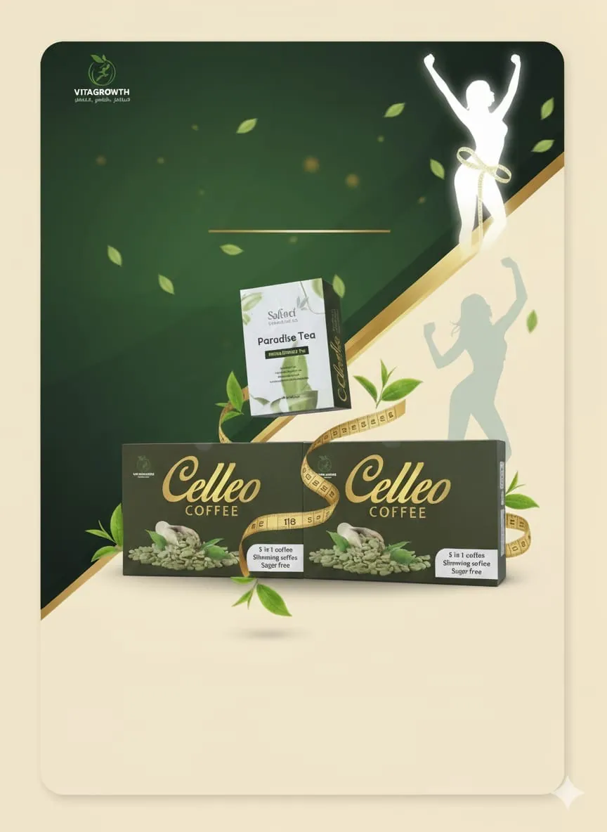 Celleo coffee and Paradise slimming tea combo