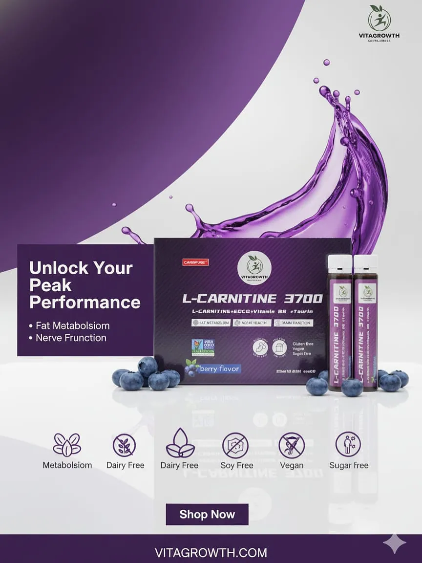 Vitagrowth L-Carnitine 3700 mg shots bundle