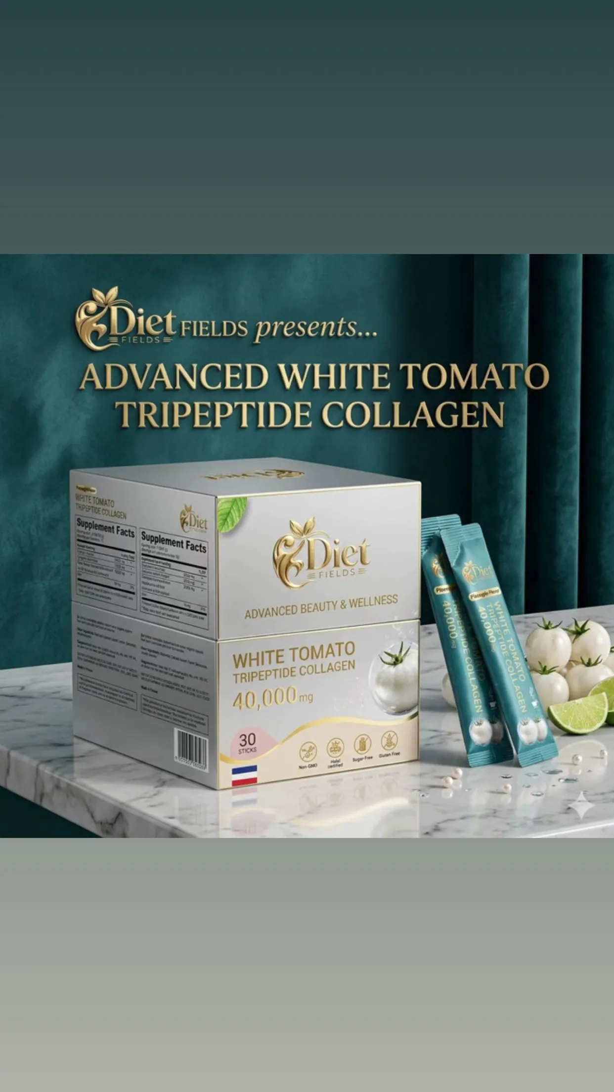 Diet Fields White Tomato Collagen 40000 mg