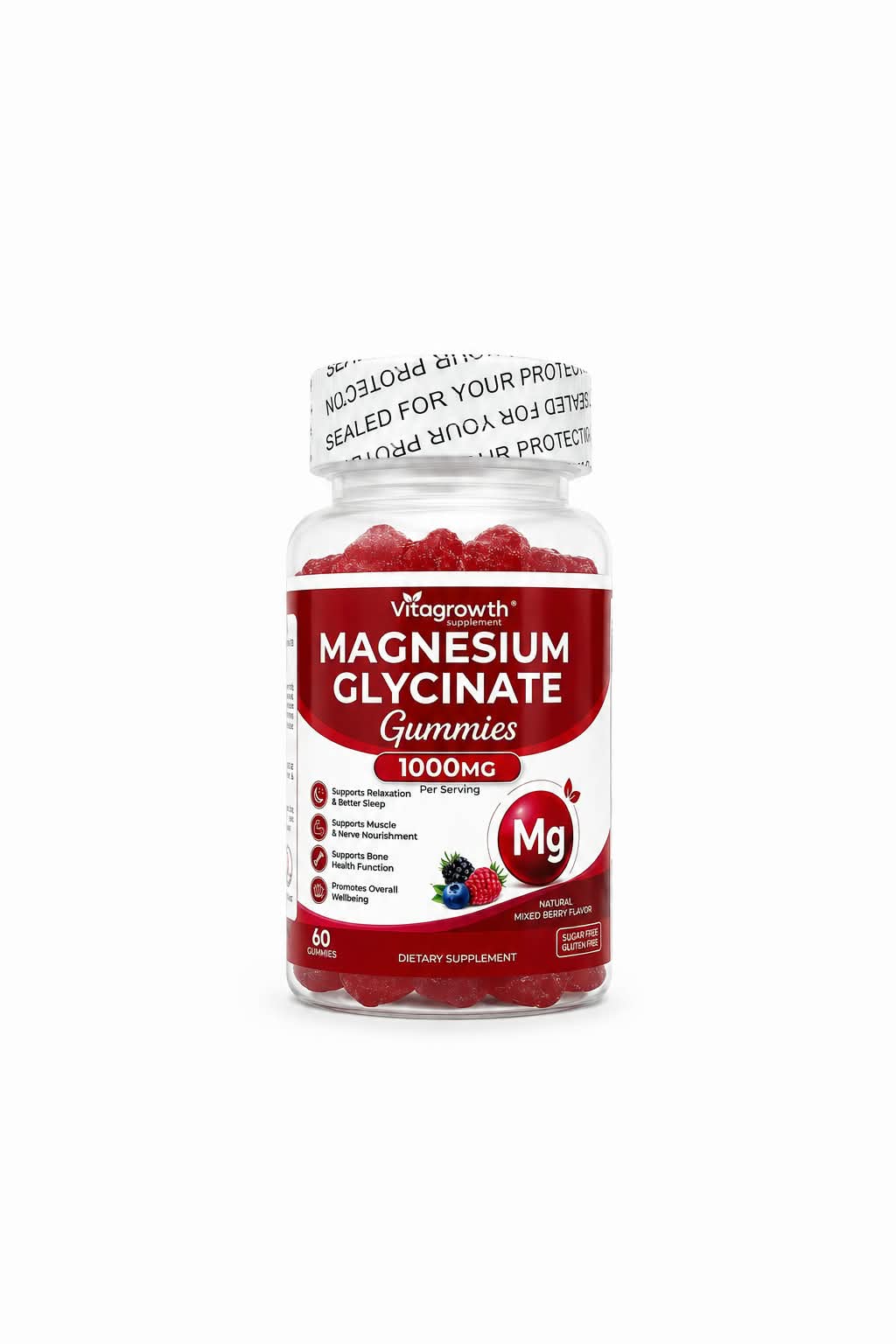 VITAGROWTH MAGNESIUM GLYCINATE 1000 GUMMIES
